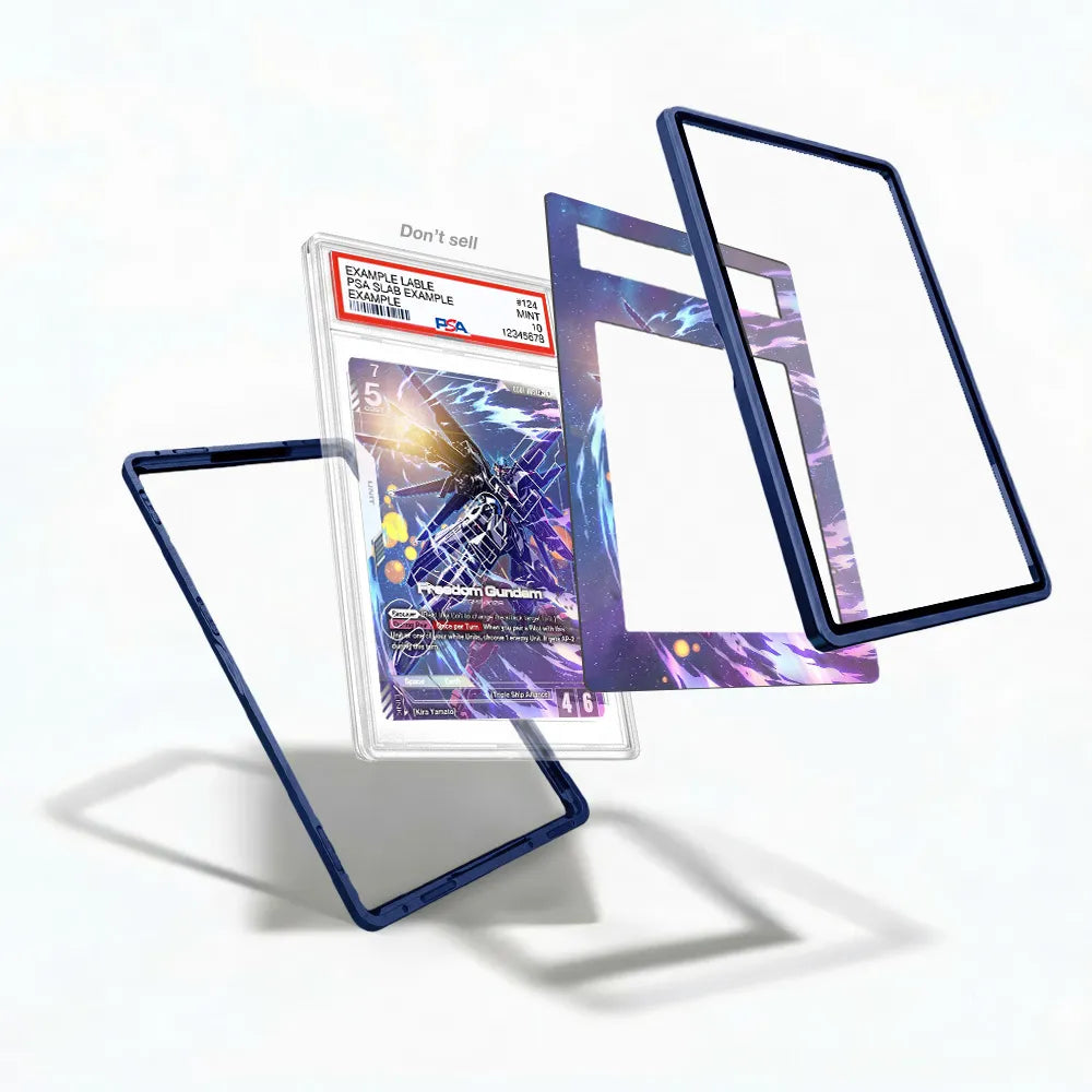 Freedom Gundam GD01-065 LR+ Triple Ship Alliance Extended Art Display Cases - PSA Slab Case - Detail View