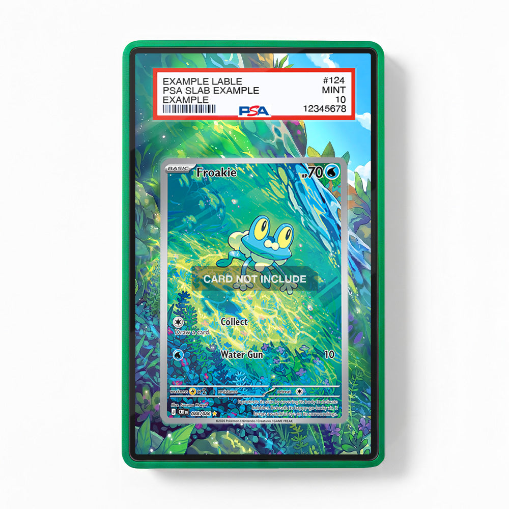Froakie IR AR Ninja Spinner Chaos Rising Extended Art | PSA Graded Guard Display Case, Magnetic Display Case, Screws Display Case