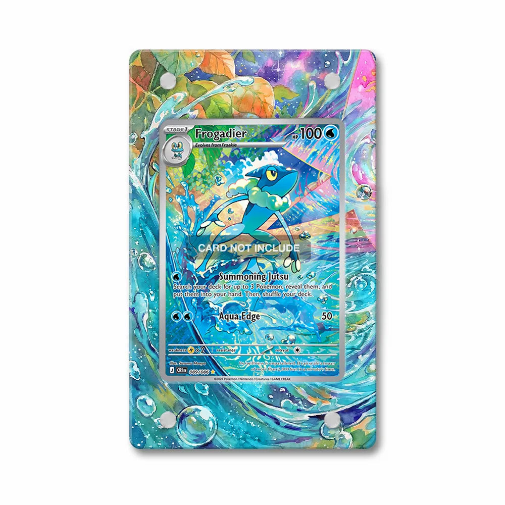 Frogadier IR AR Ninja Spinner Chaos Rising Extended Art Display Cases - Magnetic Case - Front View