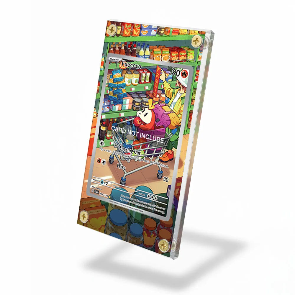 Fuecoco 201-193 IR AR Paldea Evolved Extended Art Display Cases - Screws Case - Side View