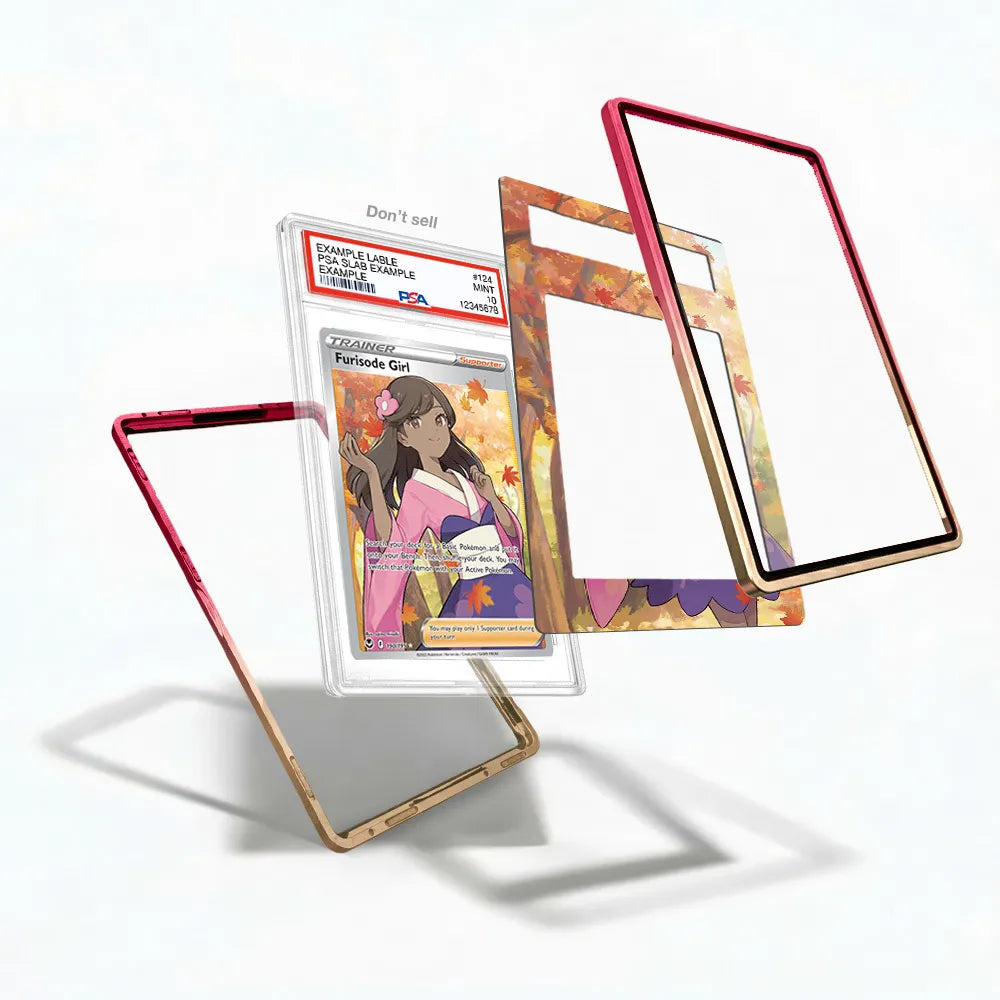 Furisode Girl 190-195 Ultra Rare Silver Tempest Extended Art Display Cases - PSA Slab Case - Detail View