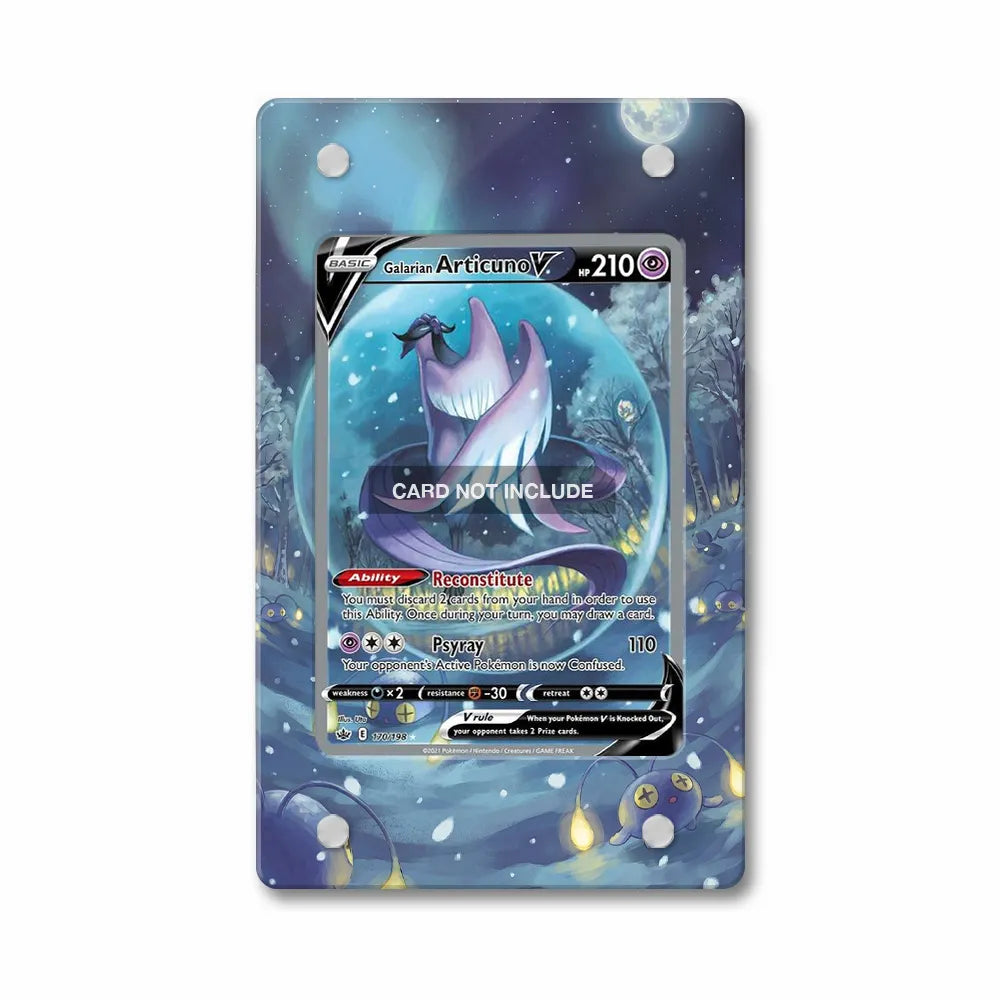 Galarian Articuno V 170-198 SIR SAR Extended Art Display Cases - PSA Slab Case - Front View
