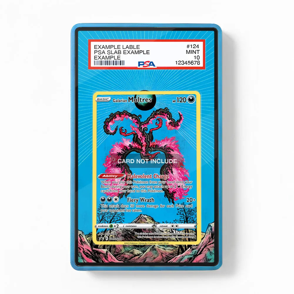 Galarian Moltres SWSH284 Promo Extended Art Display Cases - PSA Graded Guard Case - Front View