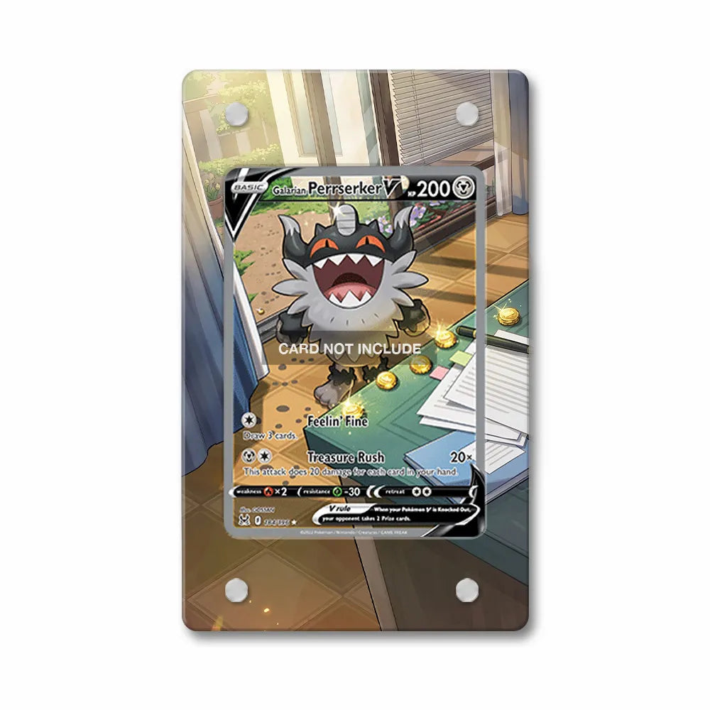 Galarian Perrserker V 184-196 SIR SAR Lost Origin Alternate Art Extended Art Display Cases - Magnetic Case - Front View