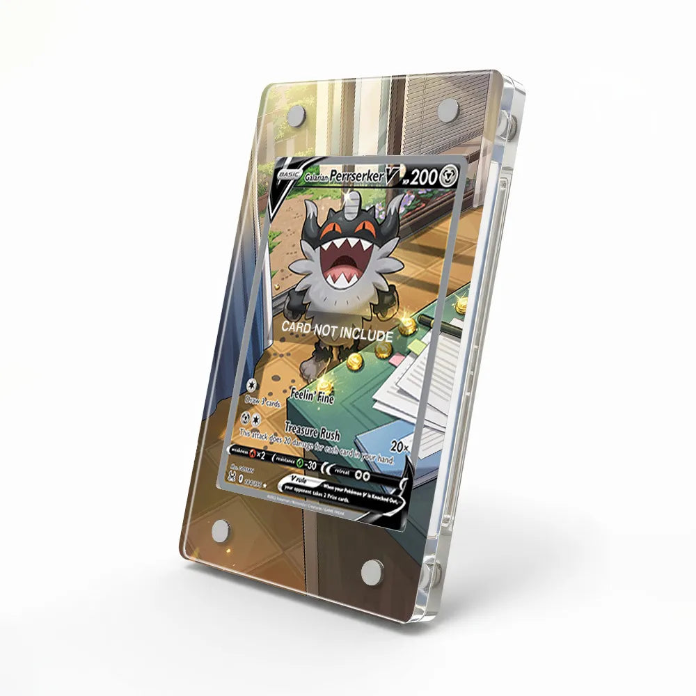 Galarian Perrserker V 184-196 SIR SAR Lost Origin Alternate Art Extended Art Display Cases - Magnetic Case - Side View