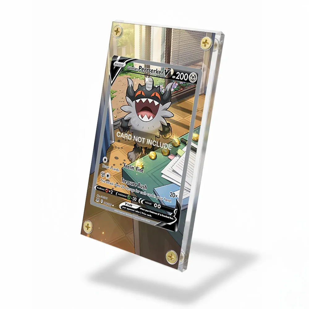 Galarian Perrserker V 184-196 SIR SAR Lost Origin Alternate Art Extended Art Display Cases - Screws Case - Side View