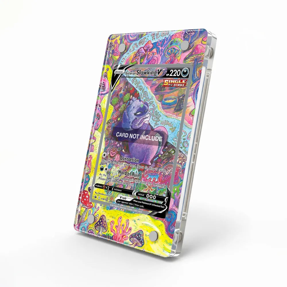 Galarian Slowking V 179-198 SIR SAR Chilling Reign Extended Art Display Cases - Magnetic Case - Side View