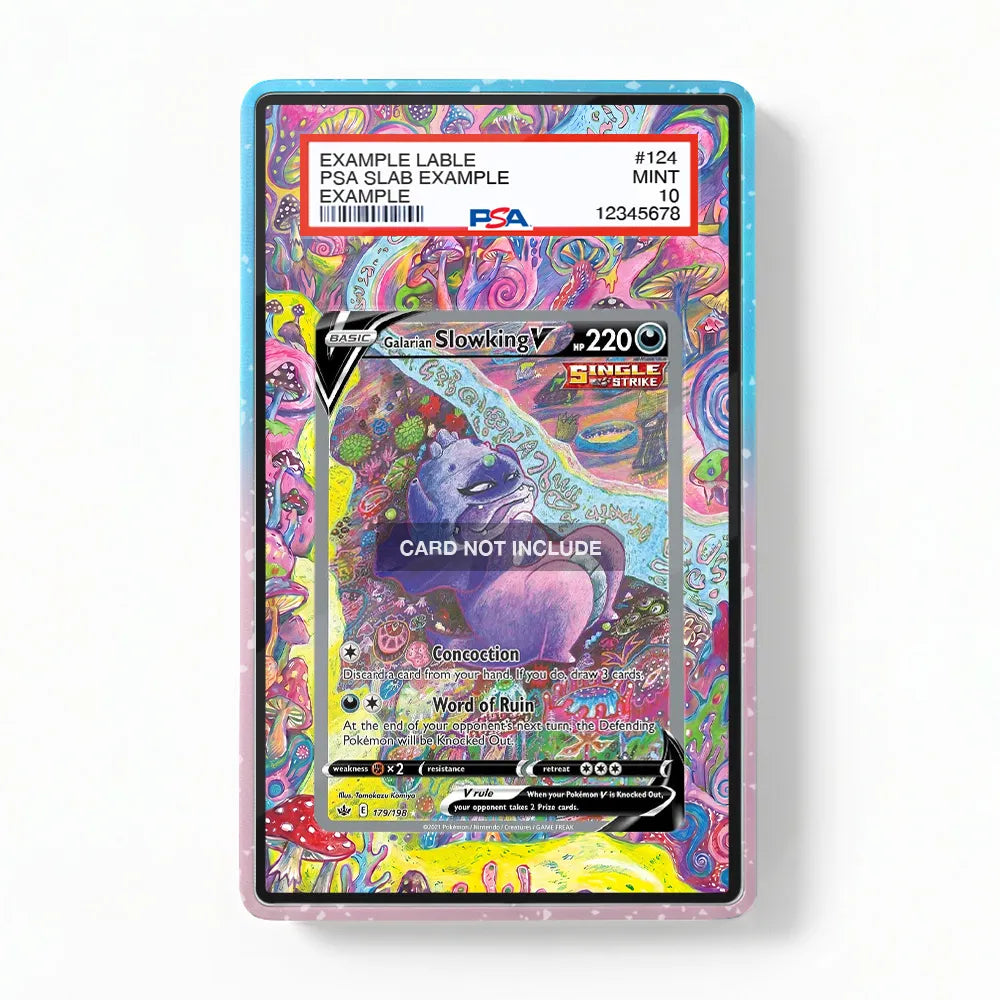 Galarian Slowking V 179-198 SIR SAR Chilling Reign Extended Art Display Cases - PSA Slab Case - Front View