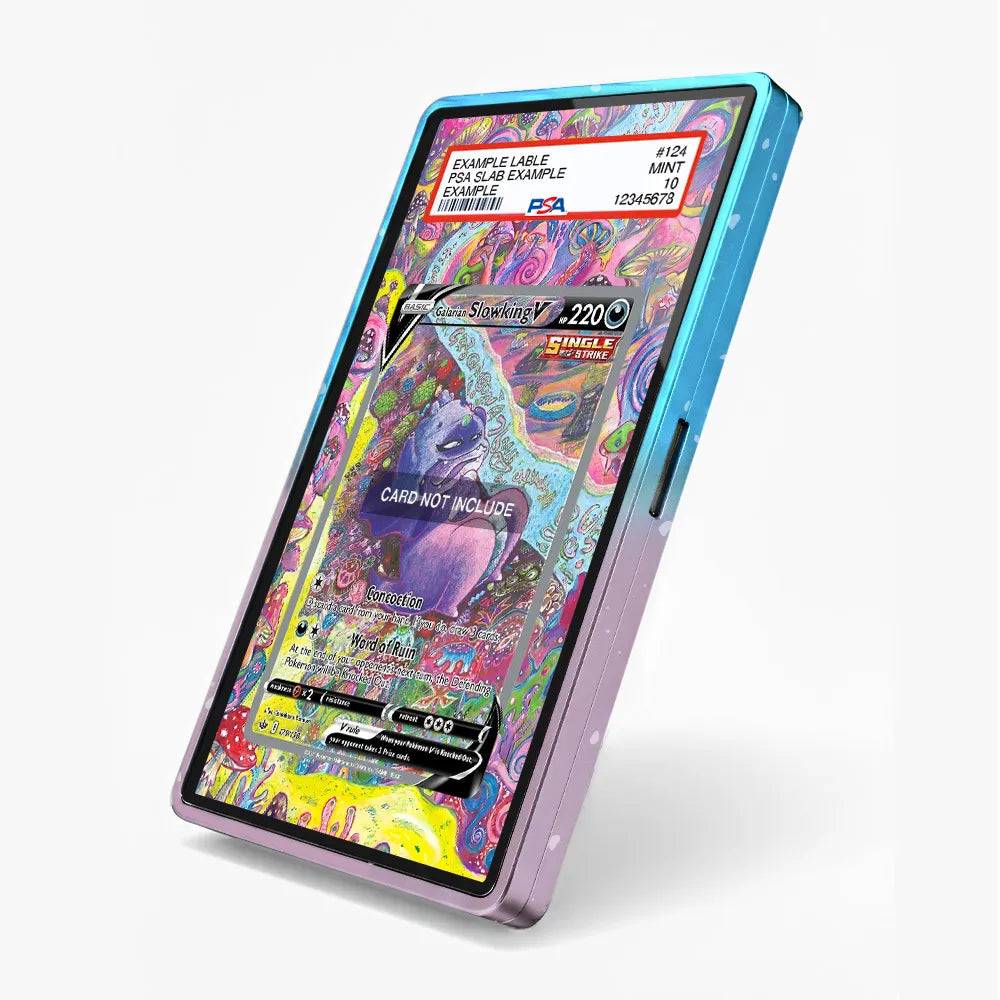 Galarian Slowking V 179-198 SIR SAR Chilling Reign Extended Art Display Cases - PSA Slab Case - Side View