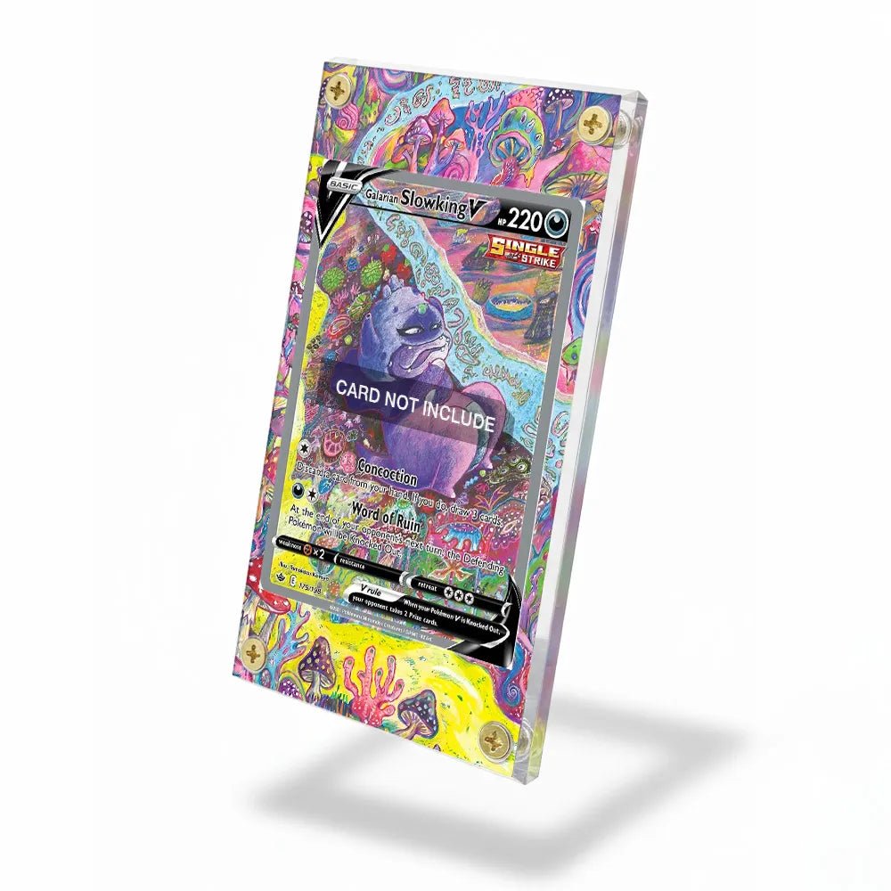 Galarian Slowking V 179-198 SIR SAR Chilling Reign Extended Art Display Cases - Screws Case - Side View