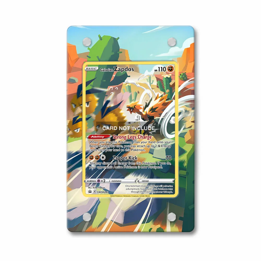Galarian Zapdos SWSH283 Promo Extended Art Display Cases - Magnetic Case - Front View