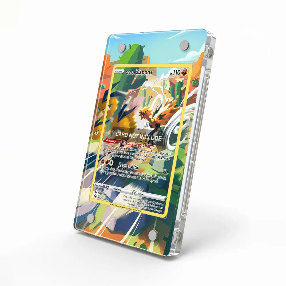 Galarian Zapdos SWSH283 Promo Extended Art Display Cases - Magnetic Case - Side View