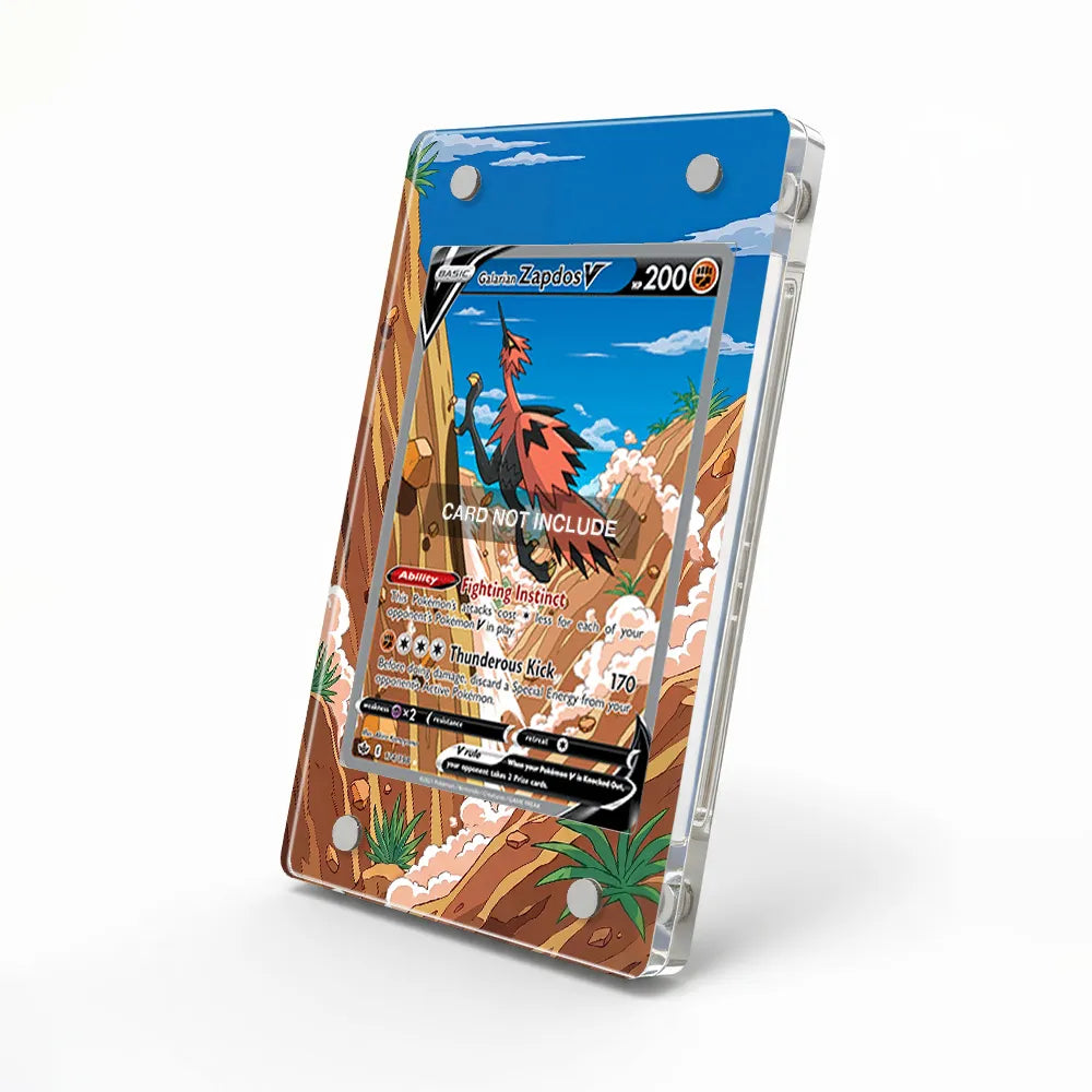 Galarian Zapdos V 174-198 SIR SAR Extended Art Display Cases - Magnetic Case - Side View