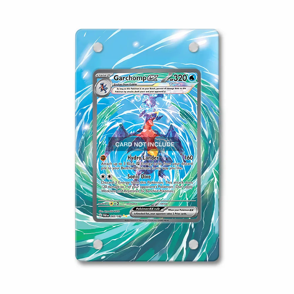 Garchomp ex 245-182 SIR SAR Paradox Rift Extended Art Display Cases - PSA Slab Case - Front View