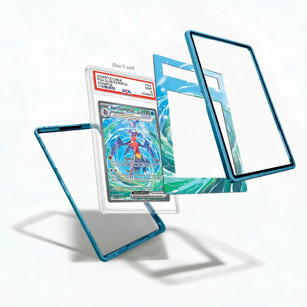 Garchomp ex 245-182 SIR SAR Paradox Rift Extended Art Display Cases - PSA Slab Case - Detail View