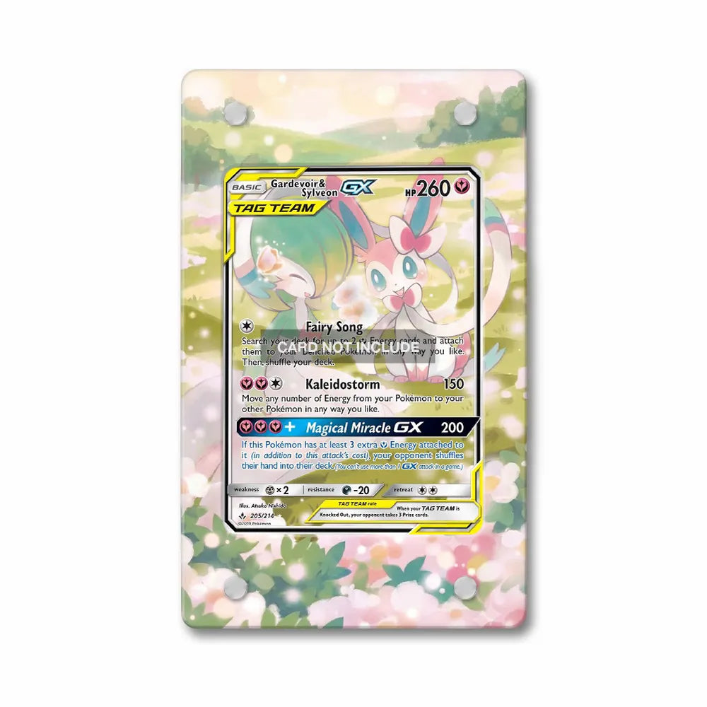 Gardevoir & Sylveon GX 205-214 Unified Minds Extended Art Display Cases - Magnetic Case - Front View