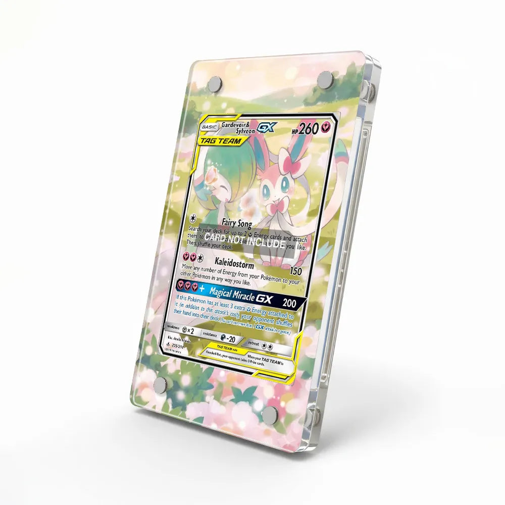 Gardevoir & Sylveon GX 205-214 Unified Minds Extended Art Display Cases - Magnetic Case - Side View