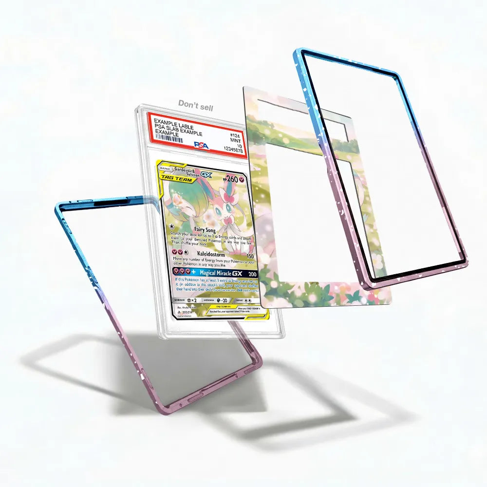Gardevoir & Sylveon GX 205-214 Unified Minds Extended Art Display Cases - PSA Slab Case - Detail View