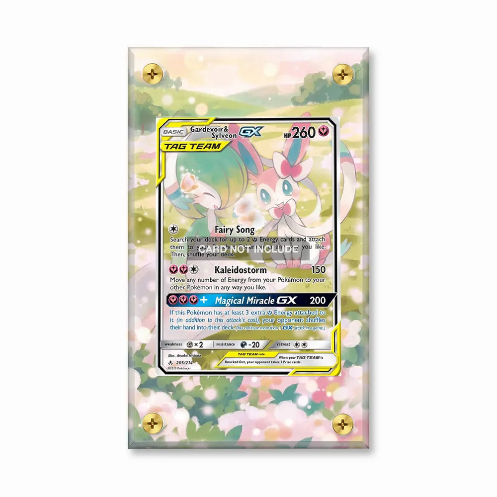 Gardevoir & Sylveon GX 205-214 Unified Minds Extended Art Display Cases - Screws Case - Front View