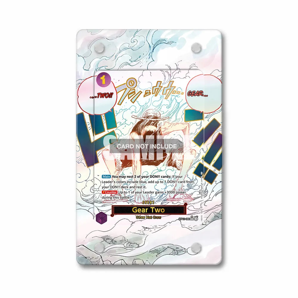 Gear Two OP11-080 Event Manga Rare OP11-A Fist Of Divine Speed Extended Art Display Cases - PSA Slab Case - Front View