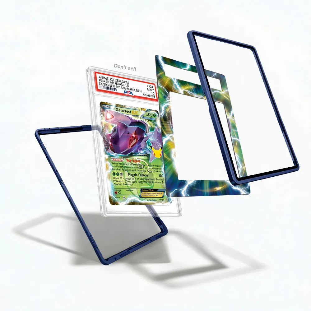 Genesect-EX 11-101 30th Anniversary Pokemon Cards Custom Art Display Cases - PSA Slab Case - Detail View
