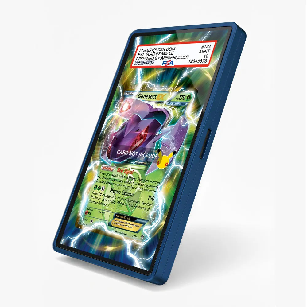Genesect-EX 11-101 30th Anniversary Pokemon Cards Custom Art Display Cases - PSA Slab Case - Side View