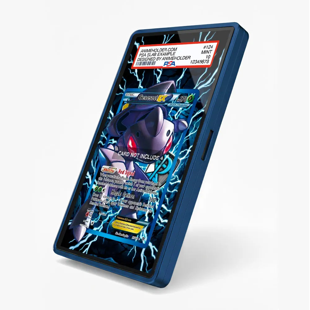 Genesect EX 027-101 Plasma Blast Pokemon Cards Custom Art Display Cases - PSA Slab Case - Side View