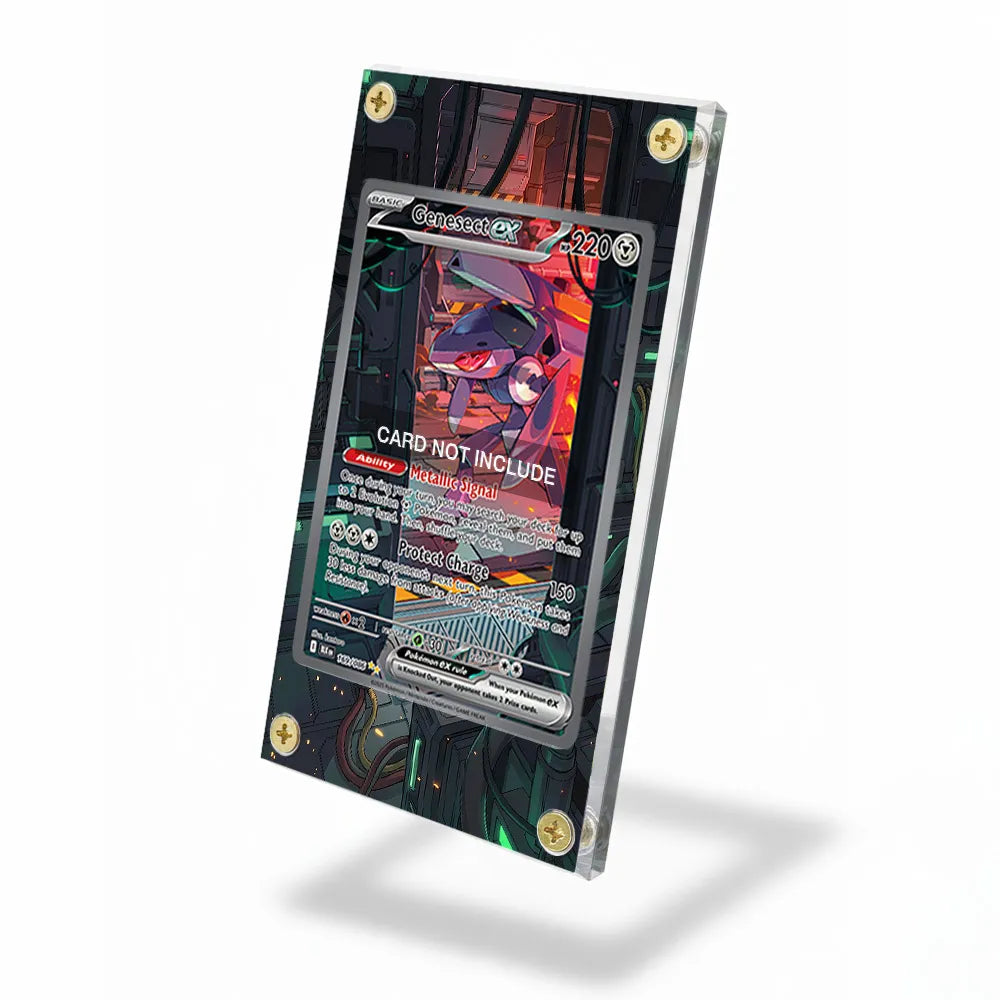 Genesect ex 169-086 SIR SAR Black Bolt Extended Art Display Cases - Screws Case - Side View