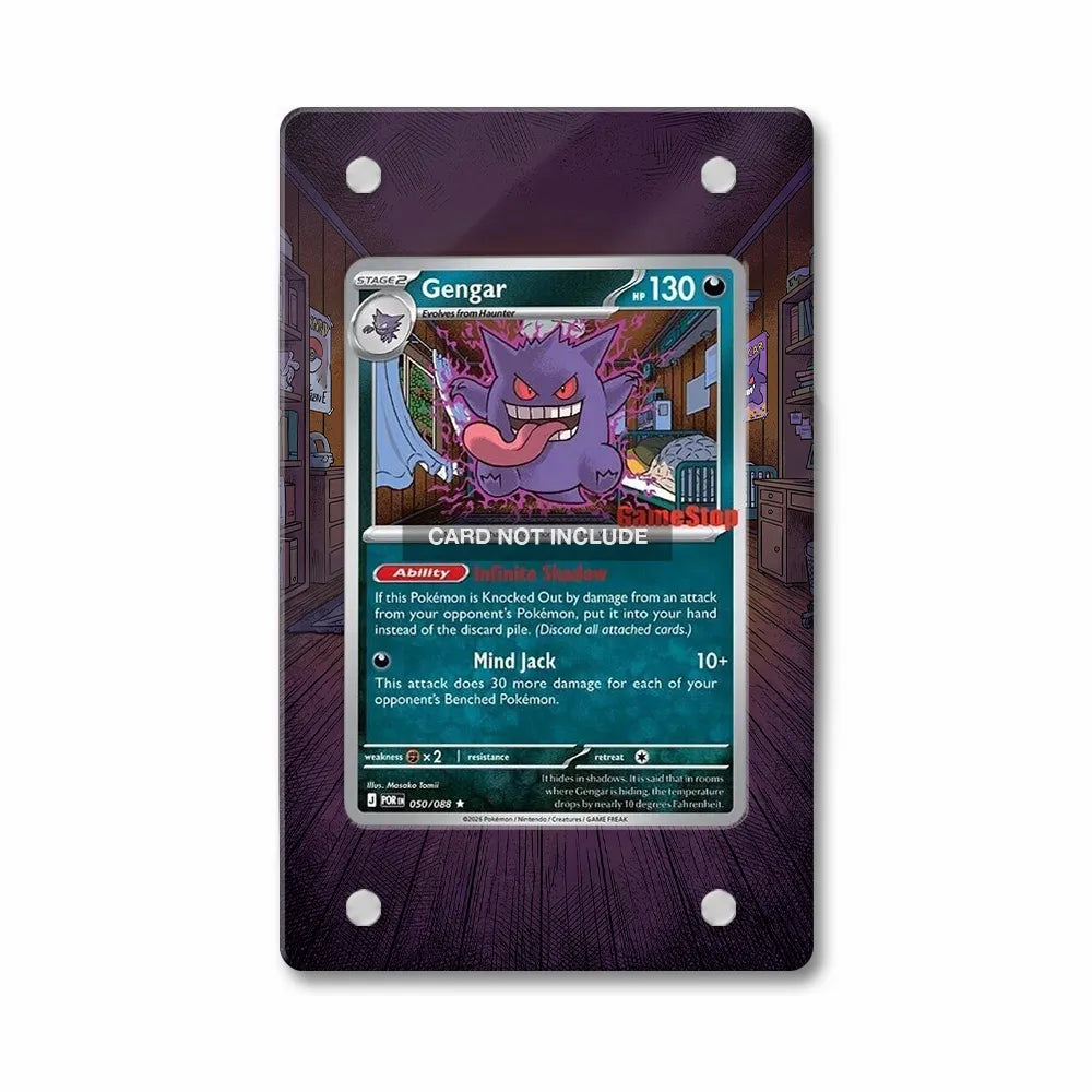 Gengar 050-088 Rare POR Extended Art Display Cases - PSA Slab Case - Front View
