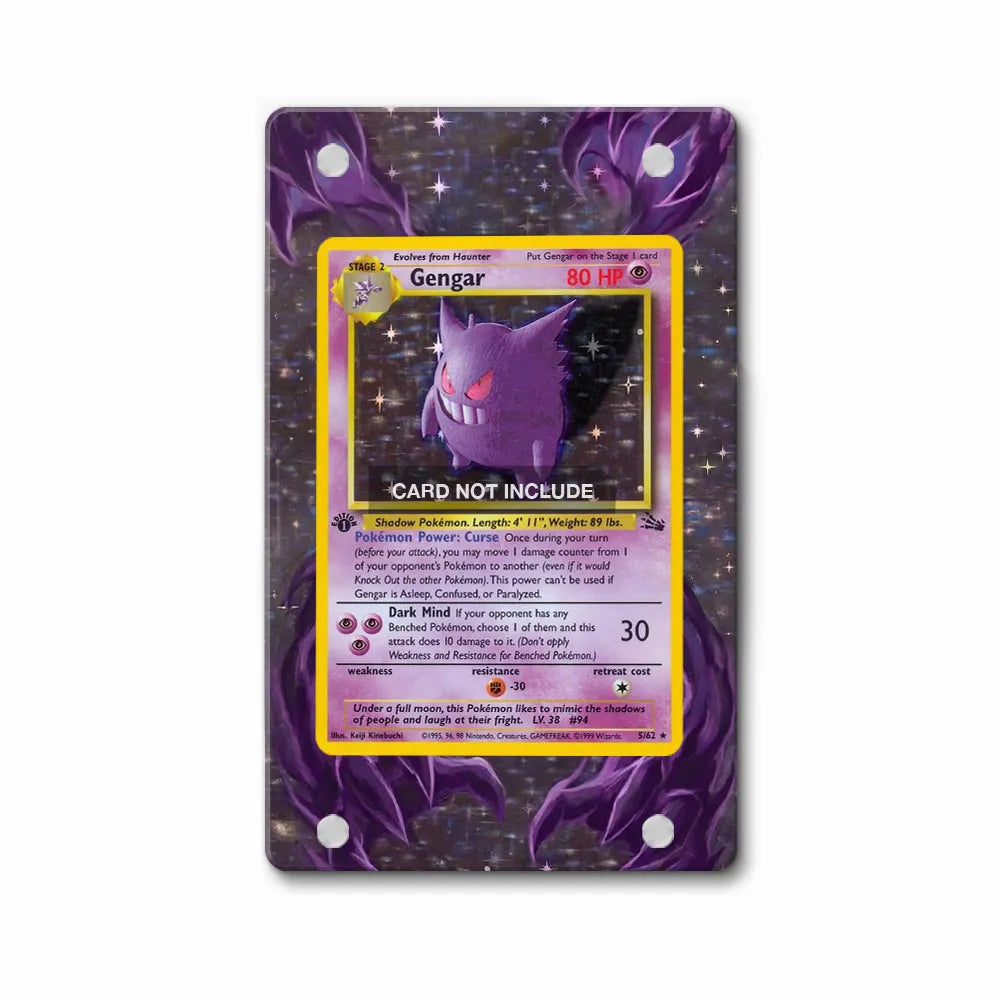 Gengar 5-102 Base Set Pokemon Cards Custom Art Display Cases - Magnetic Case - Front View