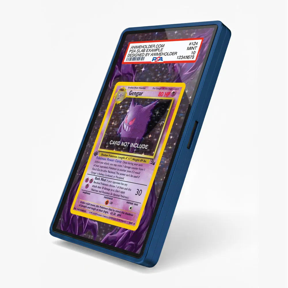 Gengar 5-102 Base Set Pokemon Cards Custom Art Display Cases - PSA Slab Case - Side View