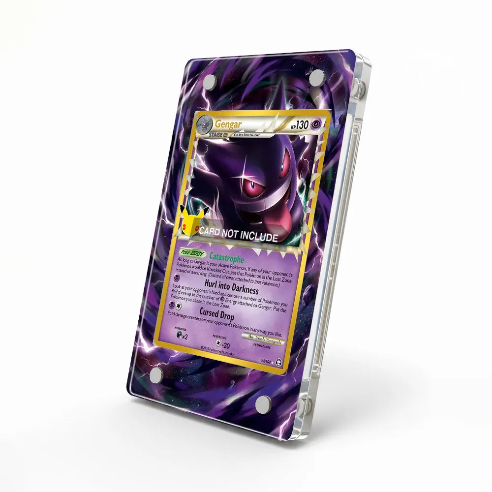 Gengar Prime 94-102 30th Anniversary Pokemon Cards Custom Art Display Cases - Magnetic Case - Side View