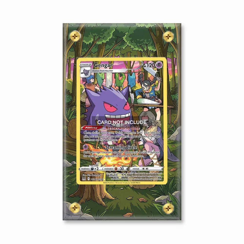 Gengar TG06-TG30 Trainer Gallery Pokemon Cards Extended Art Display Cases - Screws Case - Front View