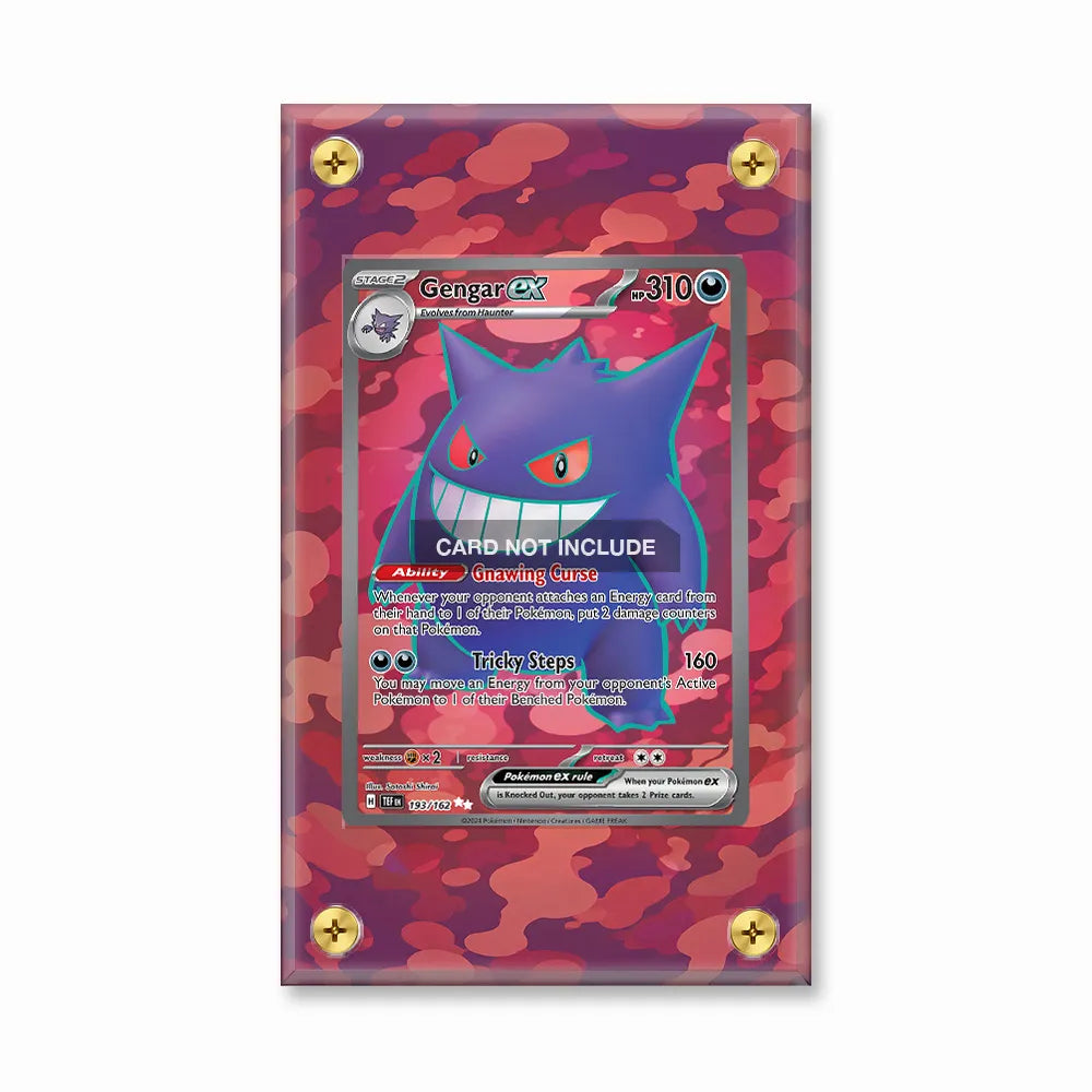Gengar ex 0193-162 Full Art Ultra Rare Extended Art Display Cases - Screws Case - Front View