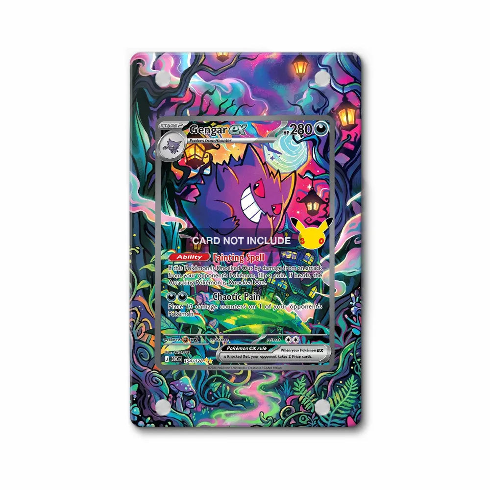 Gengar ex 154-128 30th Anniversary Celebrations Pokemon Cards Custom Art Display Cases - Magnetic Case - Front View