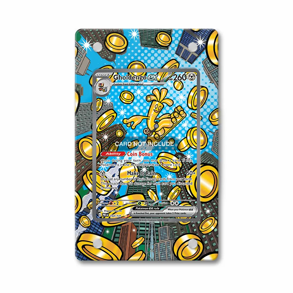 Gholdengo ex 164-131 Prismatic Evolutions Extended Art Display Cases - Magnetic Case - Front View