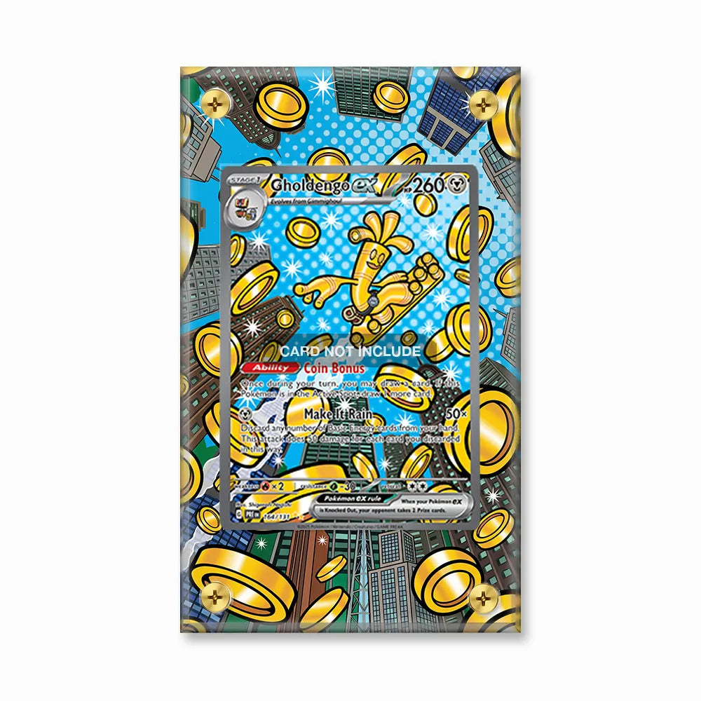 Gholdengo ex 164-131 Prismatic Evolutions Extended Art Display Cases - Screws Case - Front View