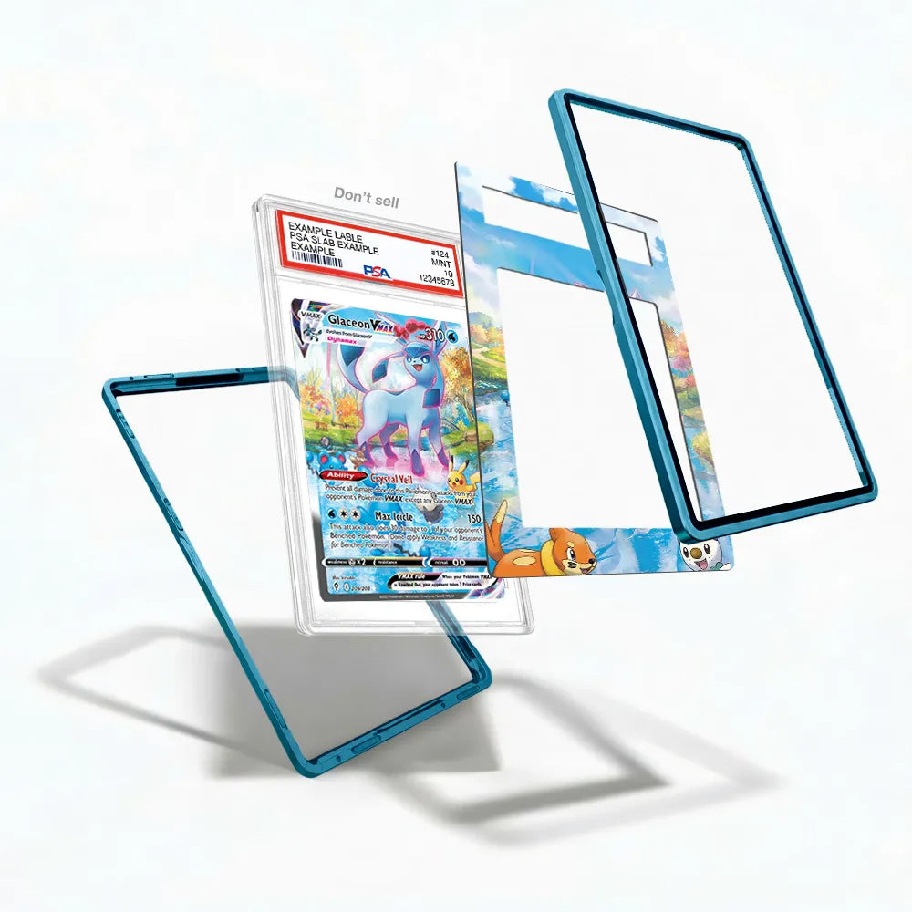 Glaceon VMAX SIR SAR Evolving Skies Alternate Art Extended Art Display Cases - PSA Slab Case - Detail View