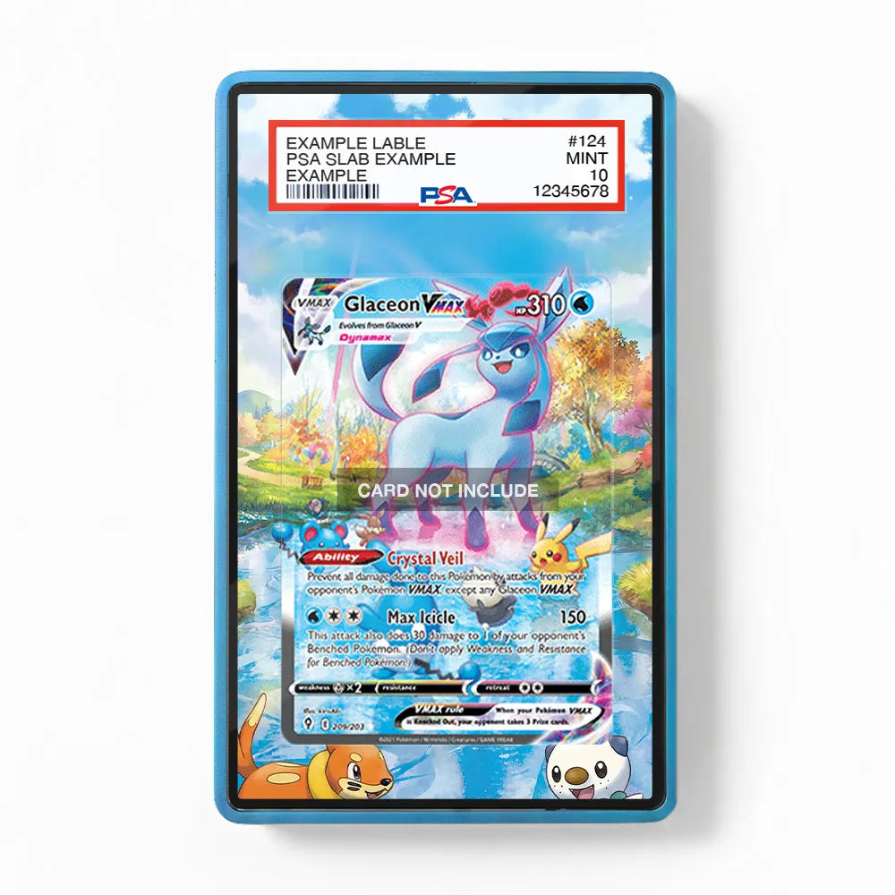 Glaceon VMAX SIR SAR Evolving Skies Alternate Art Extended Art Display Cases - PSA Slab Case - Front View