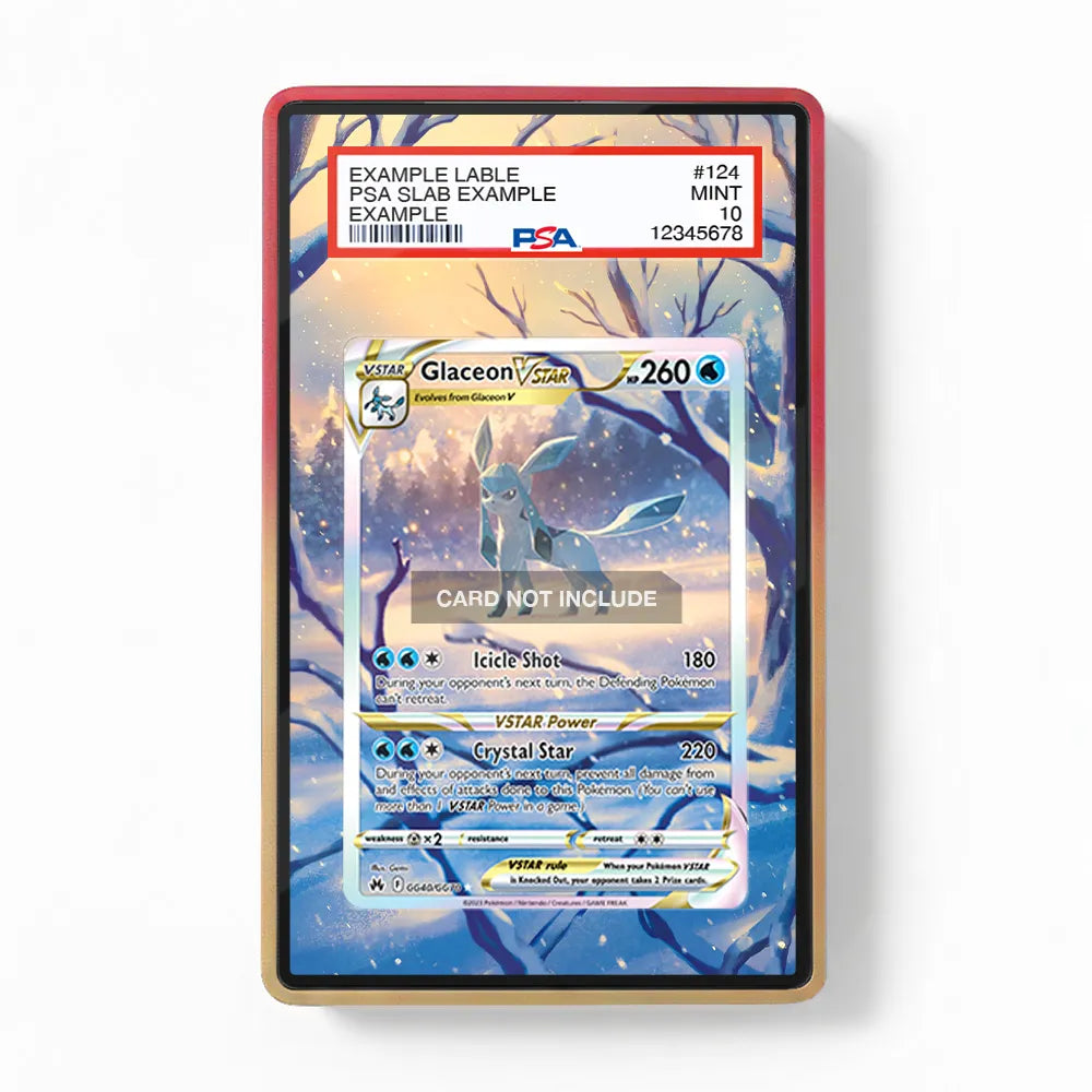 Glaceon VSTAR GG40 SAR SIR Crown Zenith Extended Art Display Cases - PSA Graded Guard Case - Front View