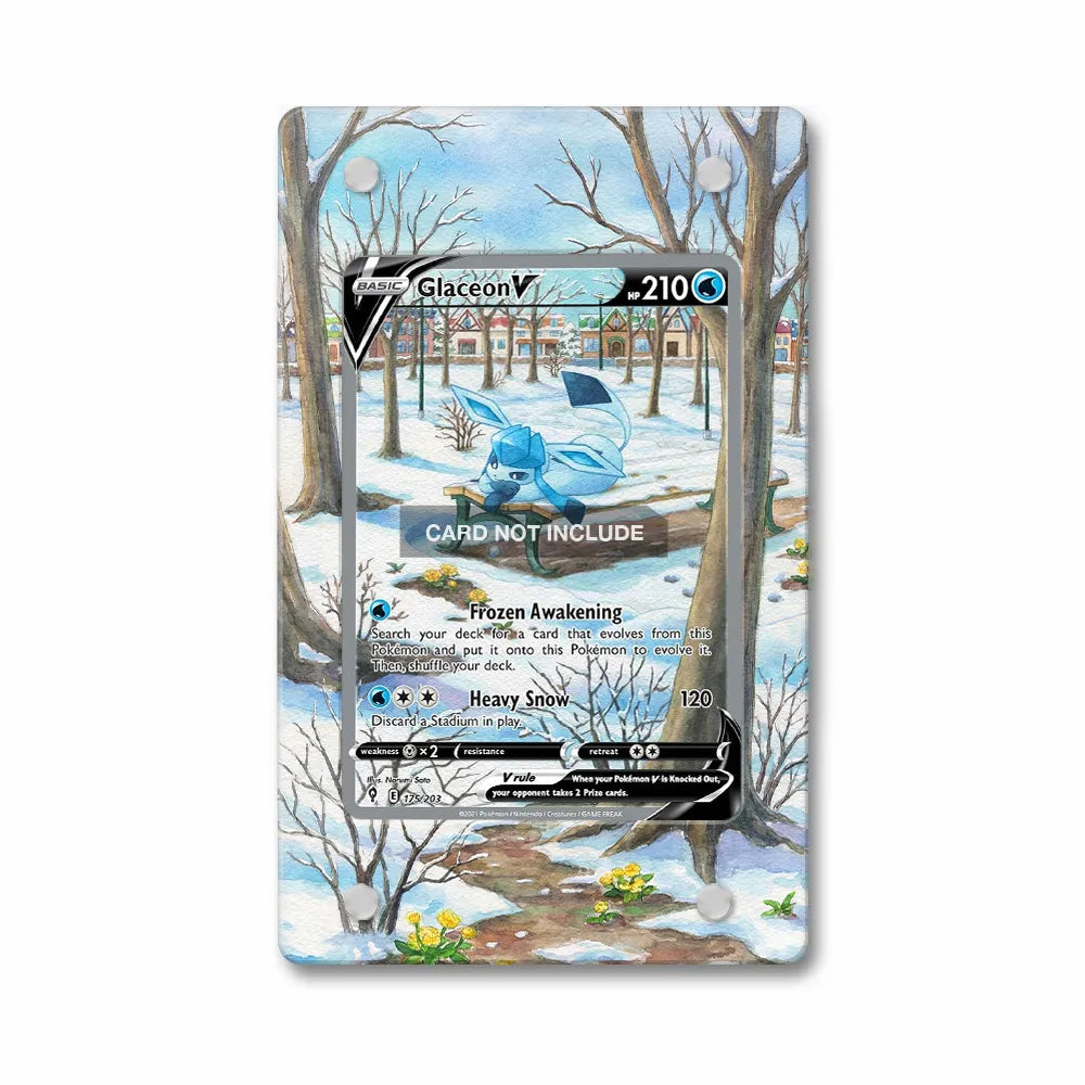 Glaceon V SIR SAR Evolving Skies Alternate Art Extended Art Display Cases - Magnetic Case - Front View