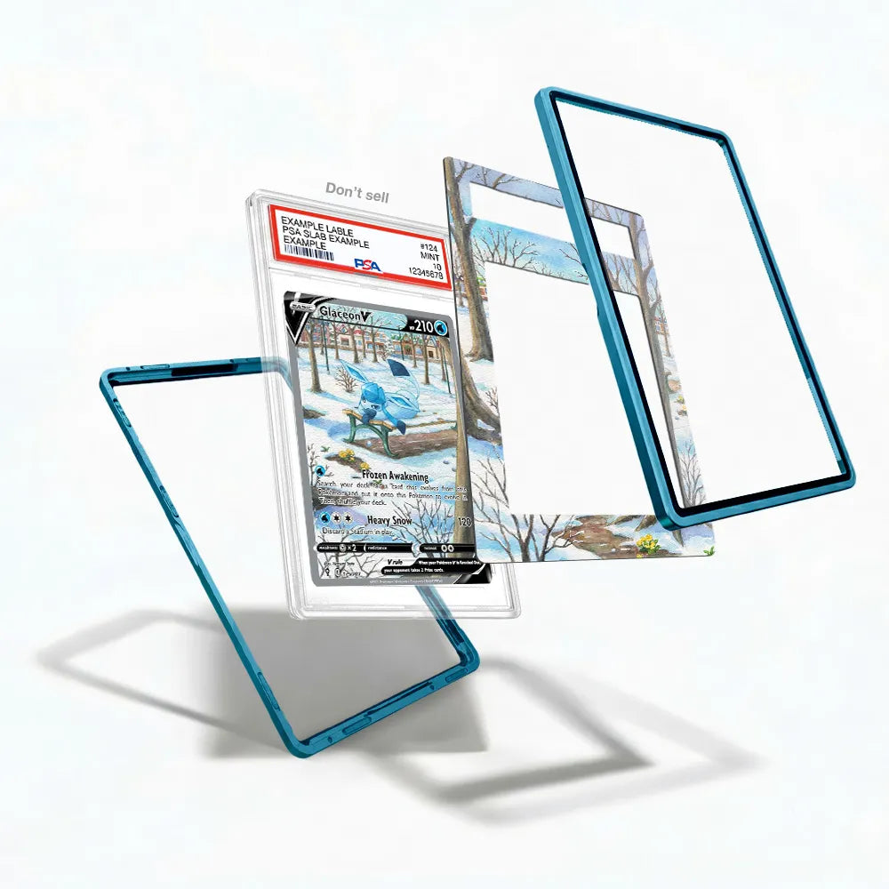 Glaceon V SIR SAR Evolving Skies Alternate Art Extended Art Display Cases - PSA Slab Case - Detail View