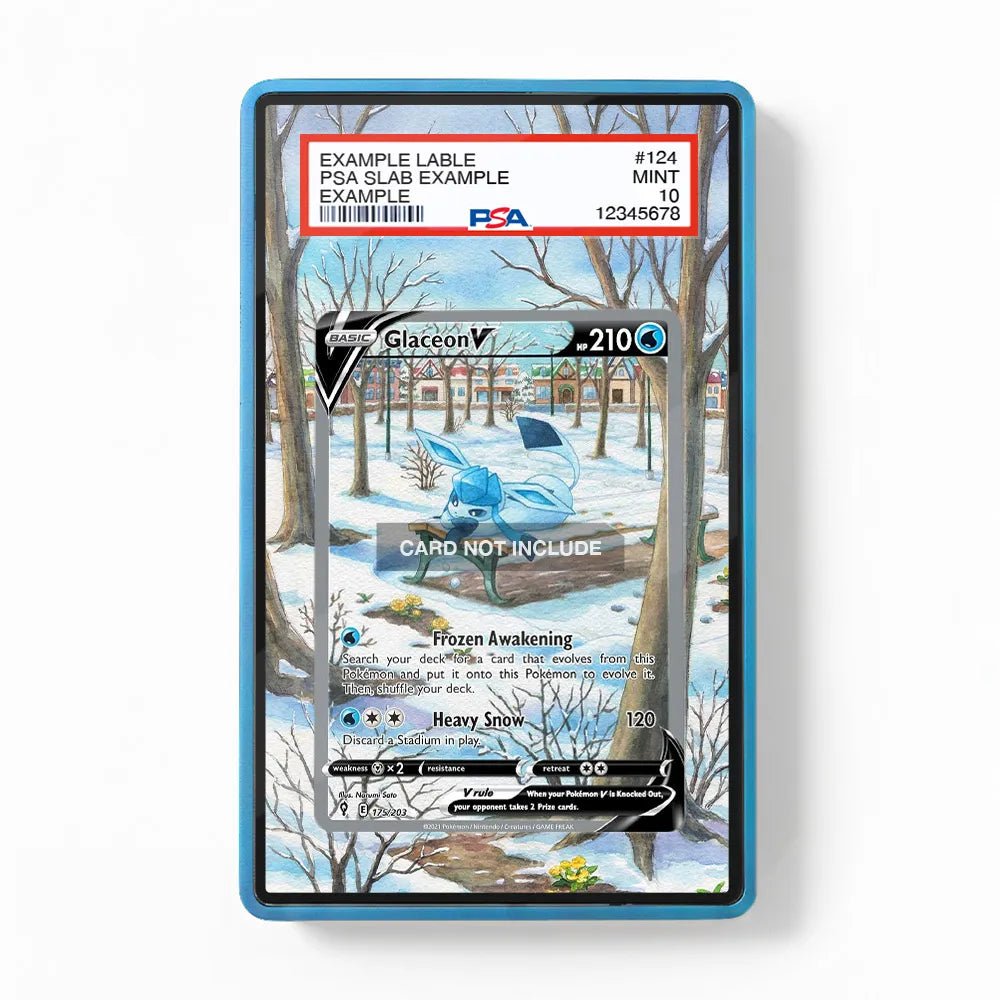 Glaceon V SIR SAR Evolving Skies Alternate Art Extended Art Display Cases - PSA Slab Case - Front View
