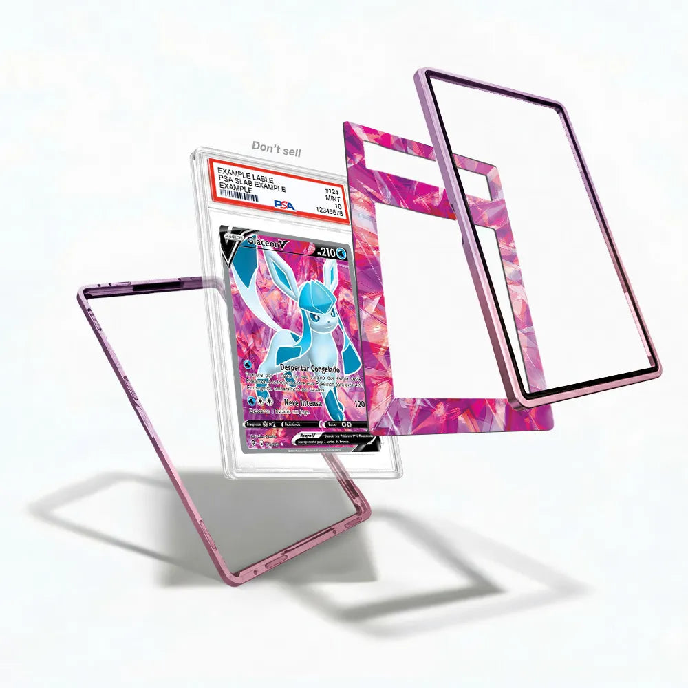 Glaceon V Secret Rare SR Evolving Skies Extended Art Display Cases - PSA Slab Case - Detail View