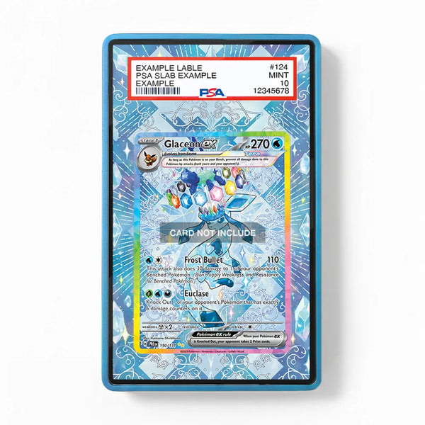 Glaceon ex 150-131 SAR SIR Prismatic Evolutions Extended Art Display Case - Ocean PSA Acrylic Frame by AnimeHolder