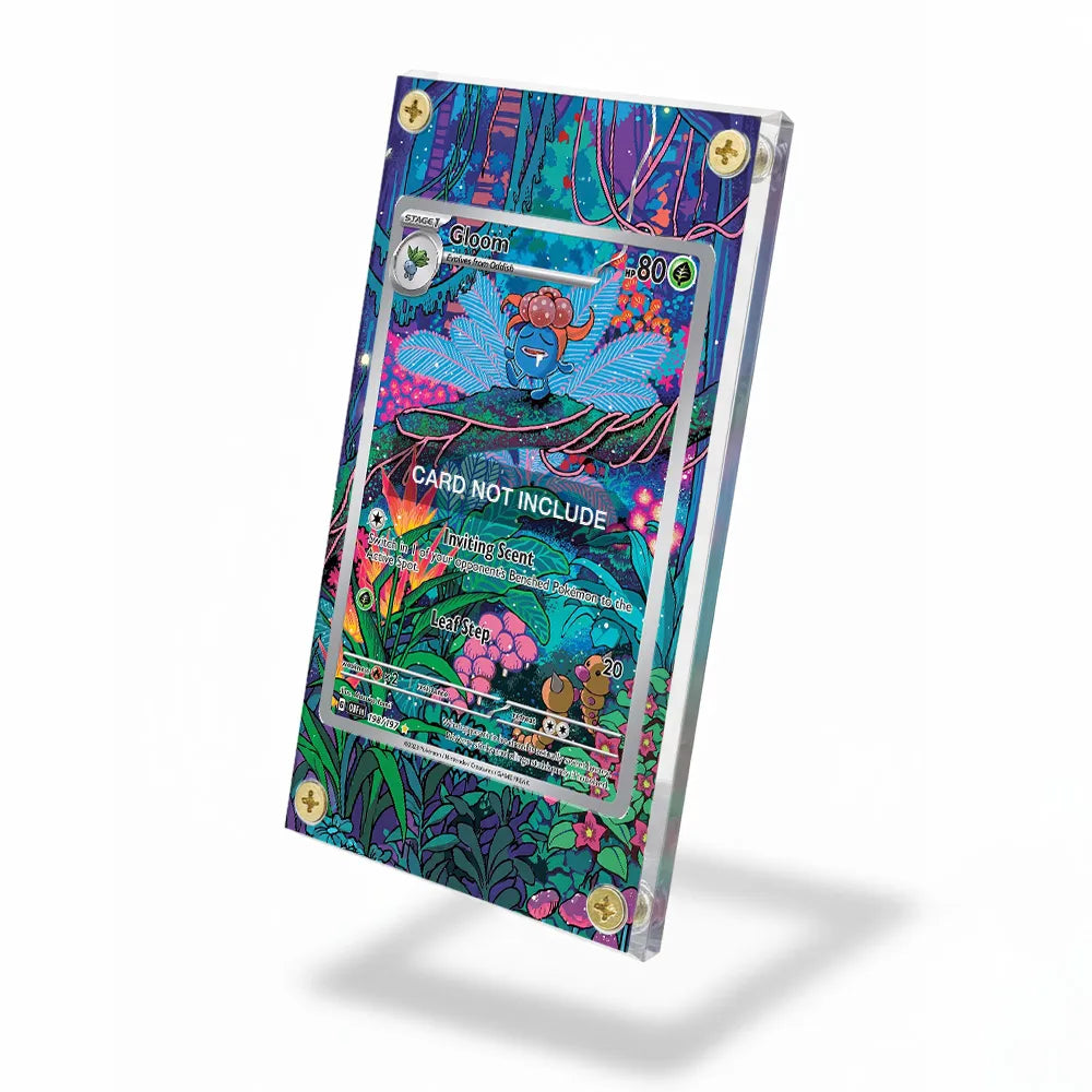Gloom 198-197 Obsidian Flames Extended Art Display Cases - Screws Case - Side View