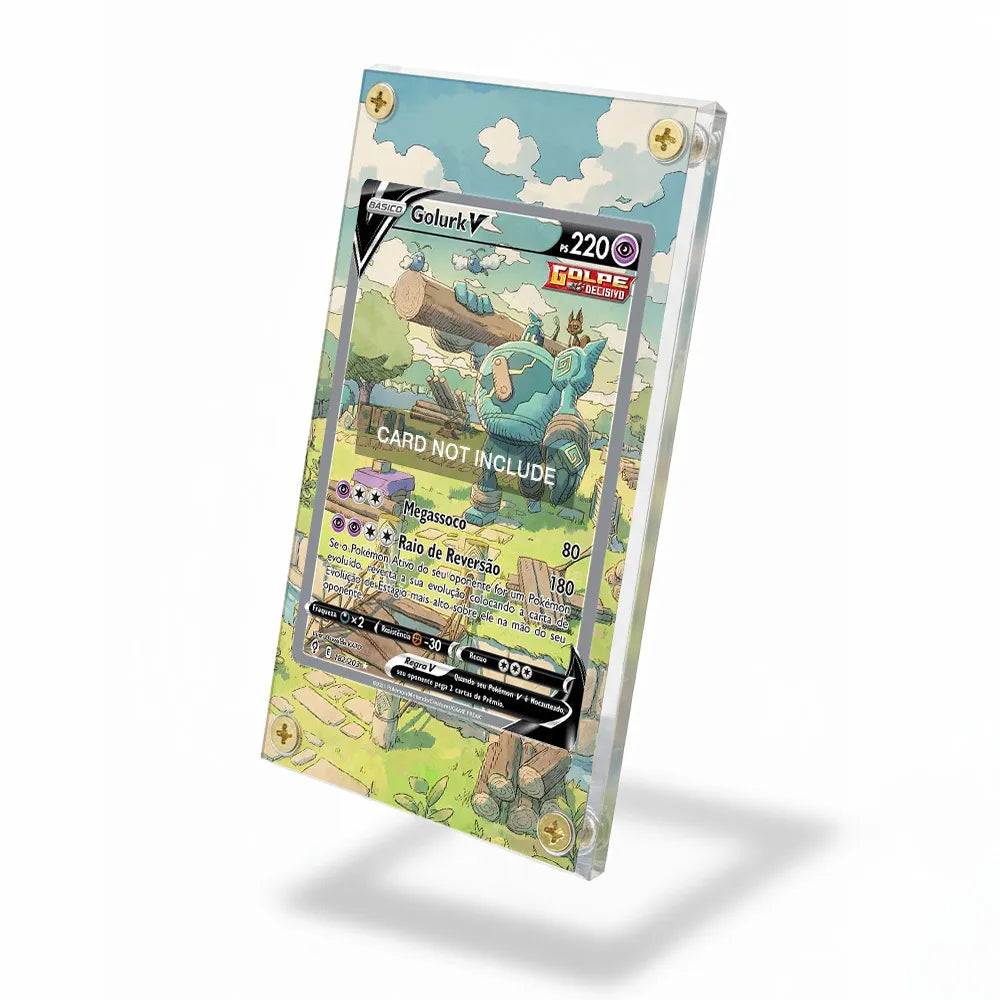 Golurk V SIR SAR Evolving Skies Alternate Art Extended Art Display Cases - Screws Case - Side View