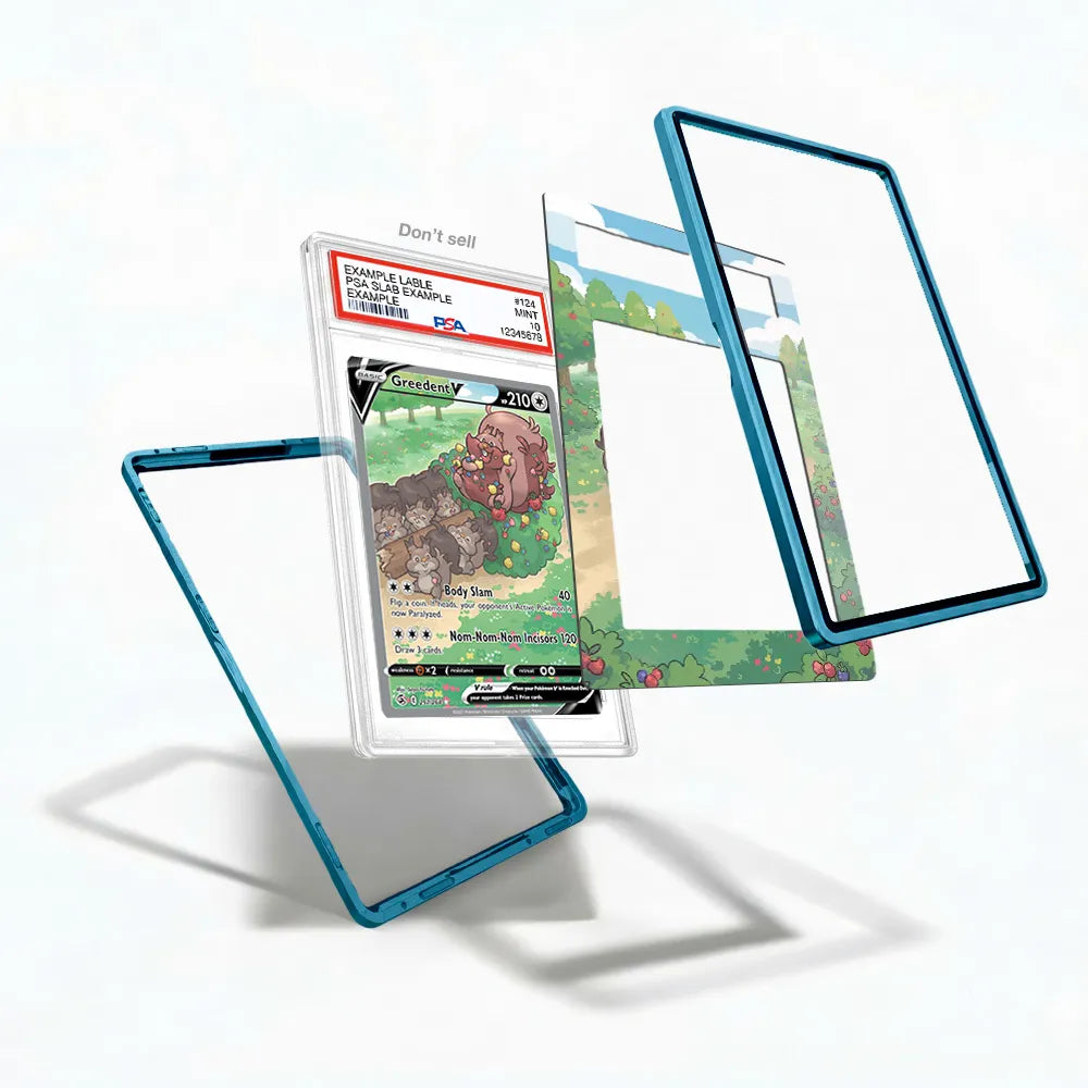 Greedent V 257-264 SIR SAR Fusion Strike Alternate Art Extended Art Display Cases - PSA Slab Case - Detail View