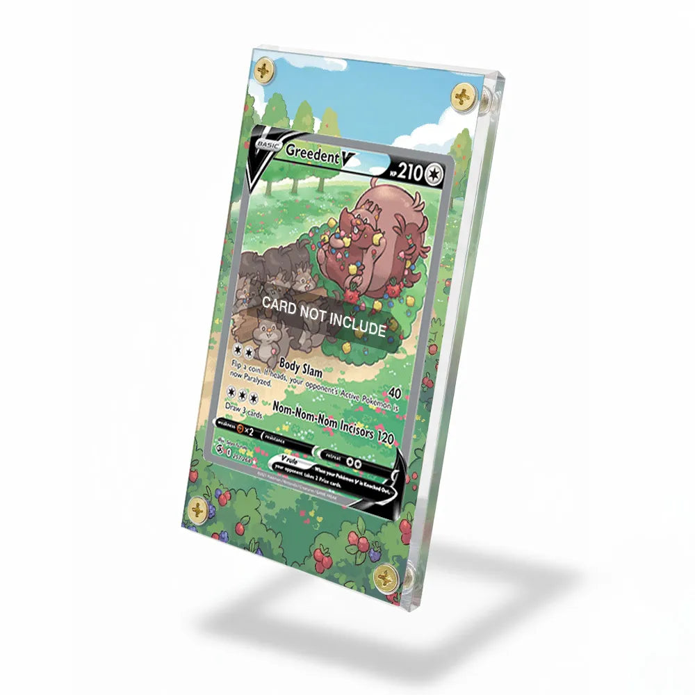 Greedent V 257-264 SIR SAR Fusion Strike Alternate Art Extended Art Display Cases - Screws Case - Side View