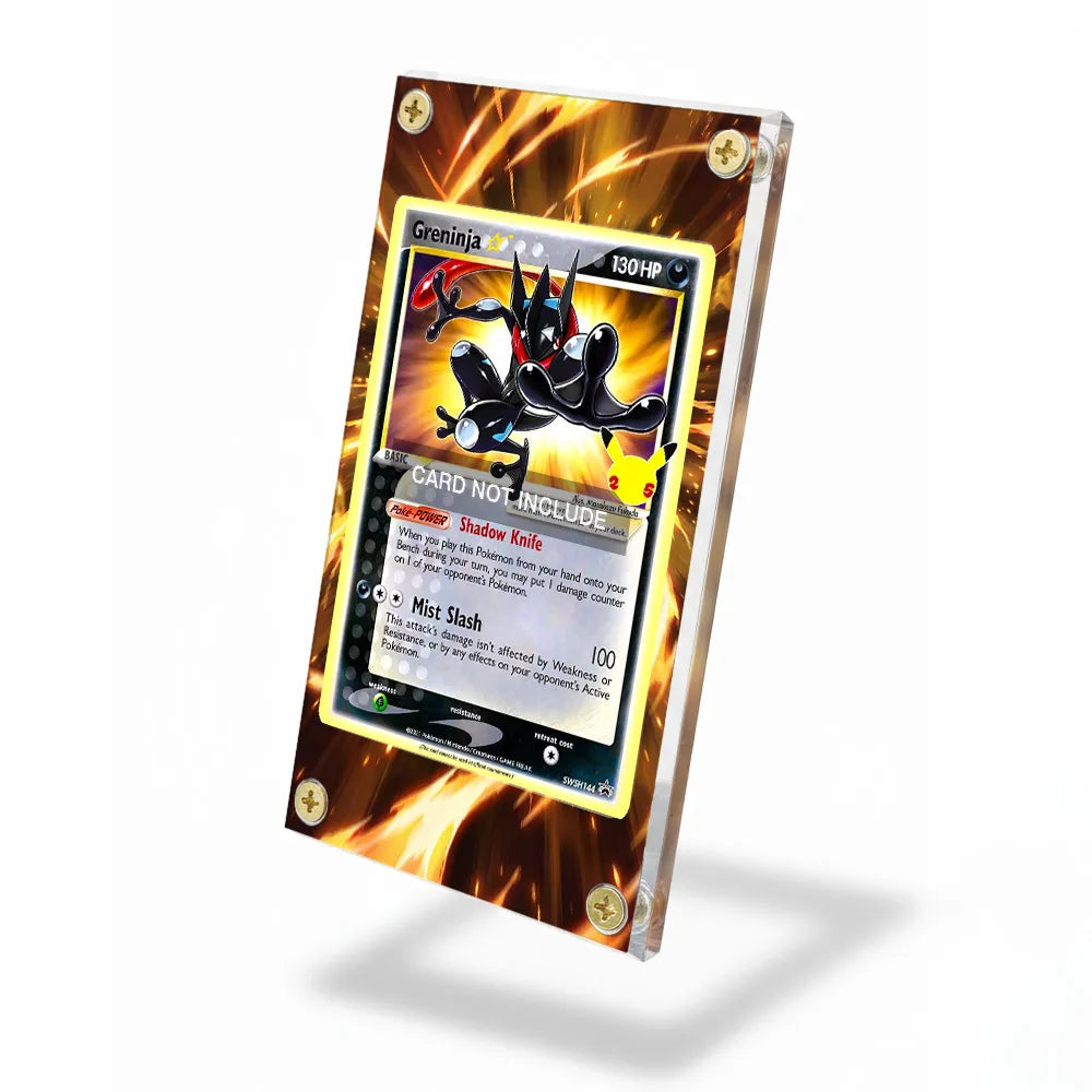 Greninja Star SWSH144 Promo SWSH Black Star Promos Extended Art Display Cases - Screws Case - Side View